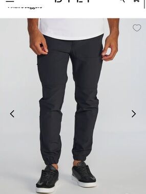 BYLT Basics-Mens Nylon Tech Joggers in Charcoal